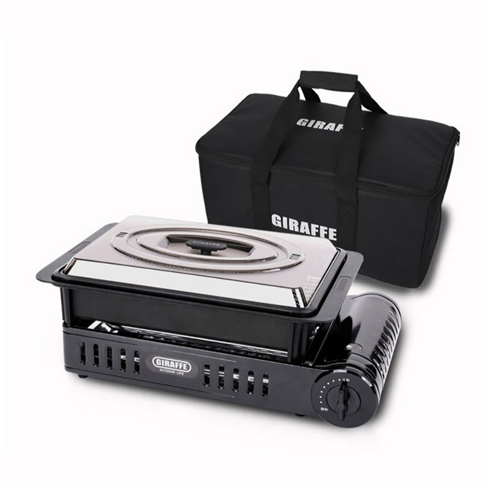 Giraffe 3 Way All in One Multi Gas Stove with storage bag black 20.4x12.2x9.2inch