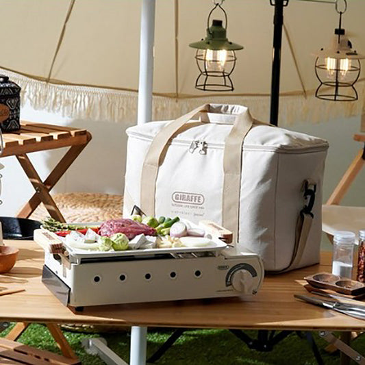 Giraffe 3 Way All in One Multi Gas Stove with storage bag signature ceramic ivory edition M 17.6x10.2x12.5inch