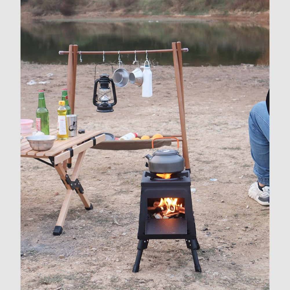 3-step Folding Portable Barbecue Charcoal Grill,  Barbecue Desk Tabletop Outdoor Stainless Steel Smoker BBQ for Outdoor Cooking Camping Picnics Beach