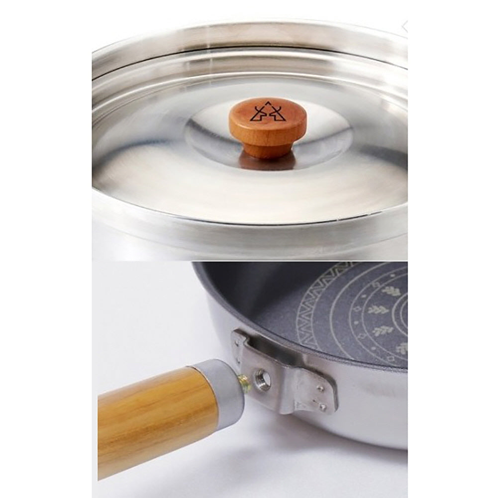 Kazumi Premium camping outdoor Stainless Steel Clad Cook Set 6P
