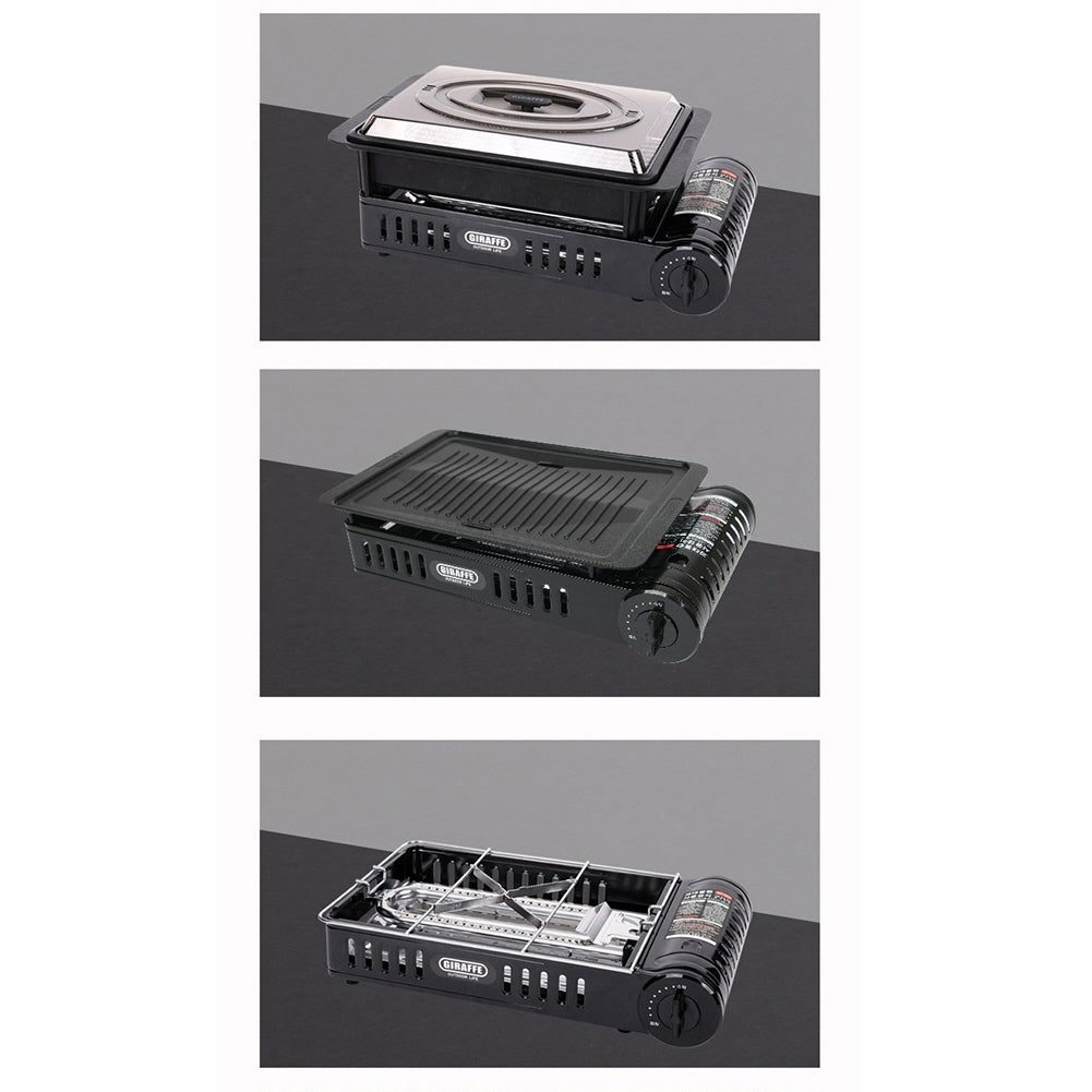 Giraffe 3 Way All in One Multi Gas Stove with storage bag black 20.4x12.2x9.2inch