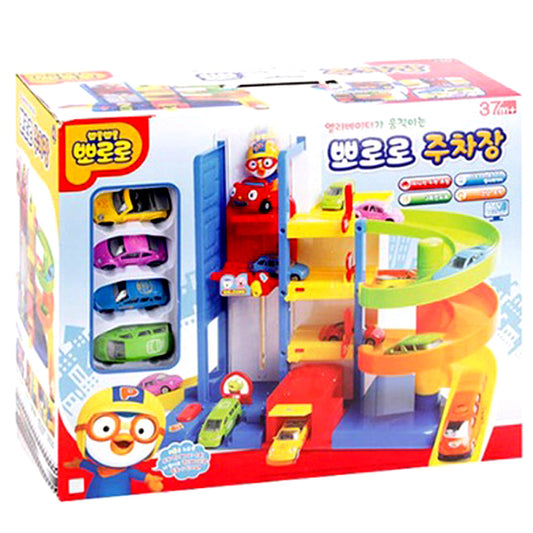 Pororo Parking Lot with 4 mini cars 17 x 8.7 x13.8 inch