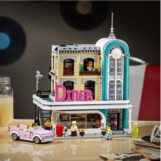 3-5 Day Ship, Rare Vintage Retired LEGO 10260 Collectible, LEGO Creator Expert Downtown Diner 10260 Building Kit, Model Set