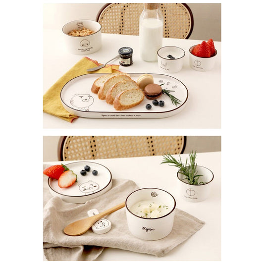 With Molly Let's Draw Tableware Set  little Ryan  for 2people 11pcs