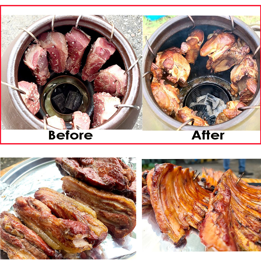 Jar Barbecue Grill Smoked Pork Belly Roast Smoked BBQ Camping grill 12.9x11.8inch