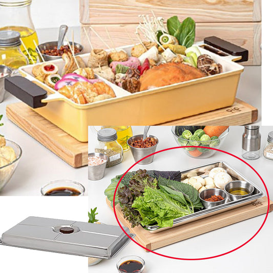 Induction Bamboo Steamer Mini Bamboo Steamer Half and Half Stainless Steel Pot Bamboo Steamer Multipurpose Stainless Steel Lid Yellow