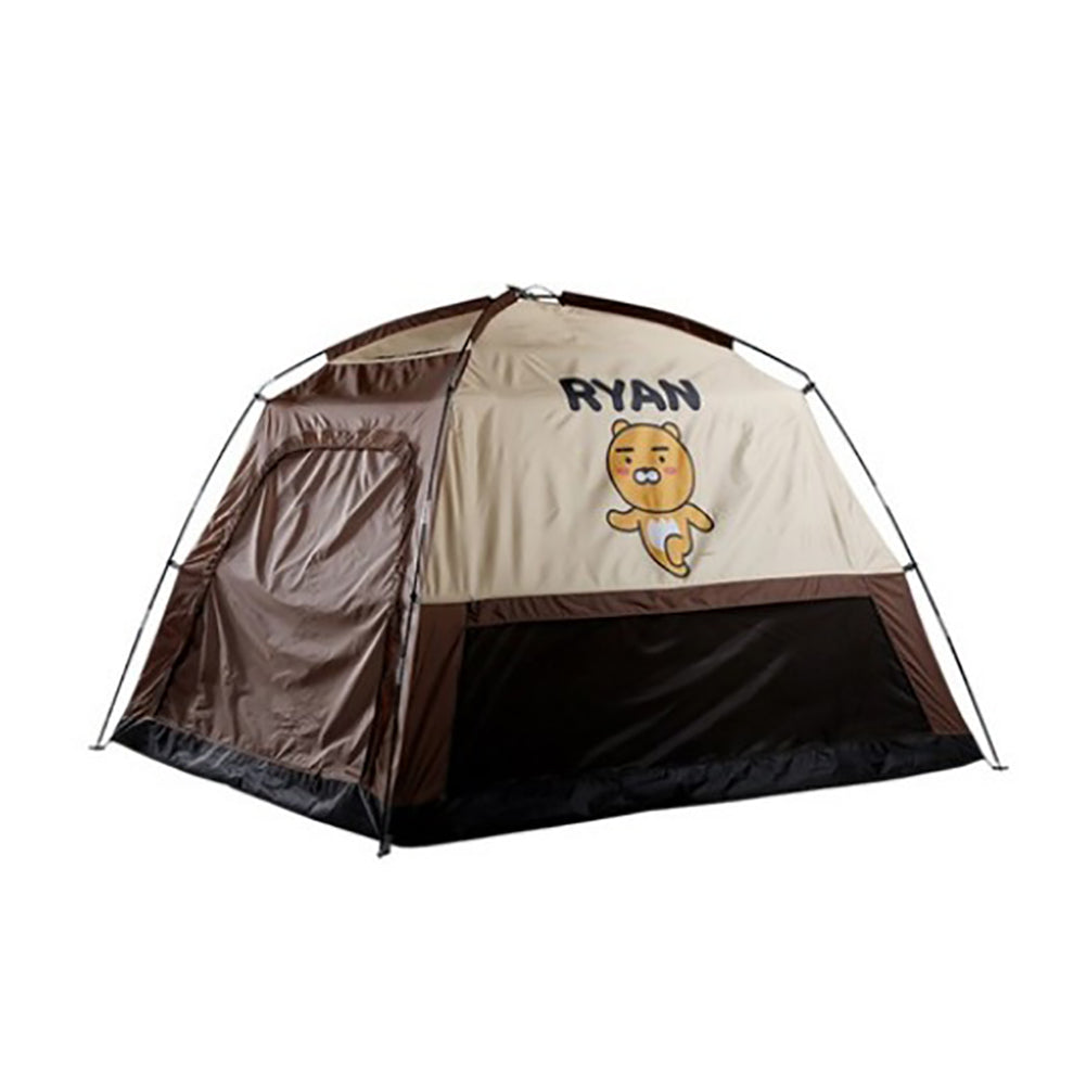 Picnic camping shade tent Lightweight, easy-to-install hook-and-loop shade tent for 3~4 People Brown 82.6x82.6x51inch