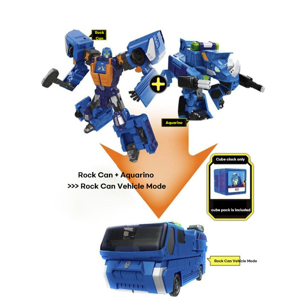 Hello Carbot Rockcan One camper transforms into a robot and an Aquarino( Rhinoceros) 10.2x15.3x3.5inch
