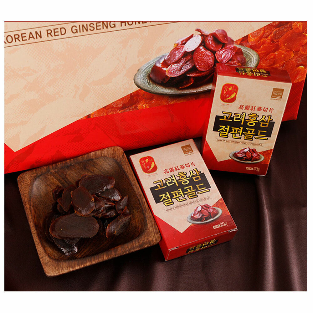 Hansamsu Korean Red Ginseng Root Slice Case 20g x 10packs 1 box