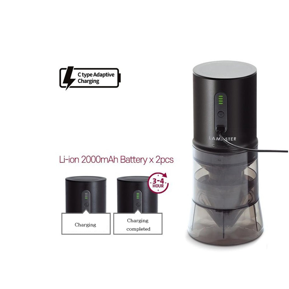 4-in-1 smart Portable Automatic Coffee Bean Grinder Coffee Brewer Maker Tumbler Hand Drip Set for Outdoor Camping White 8.2x3.9x3.1inch