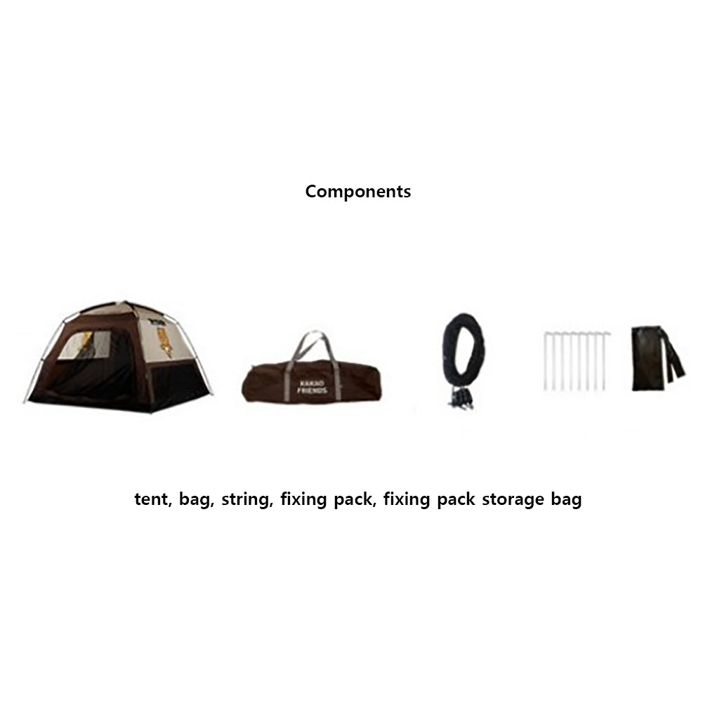 Picnic camping shade tent Lightweight, easy-to-install hook-and-loop shade tent for 3~4 People Brown 82.6x82.6x51inch