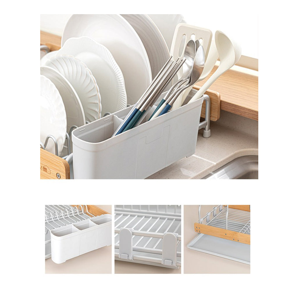 With Molly modern simple design Wood Dish Drying Rack (w)20.9x(d)13.6x(h)9.5inch