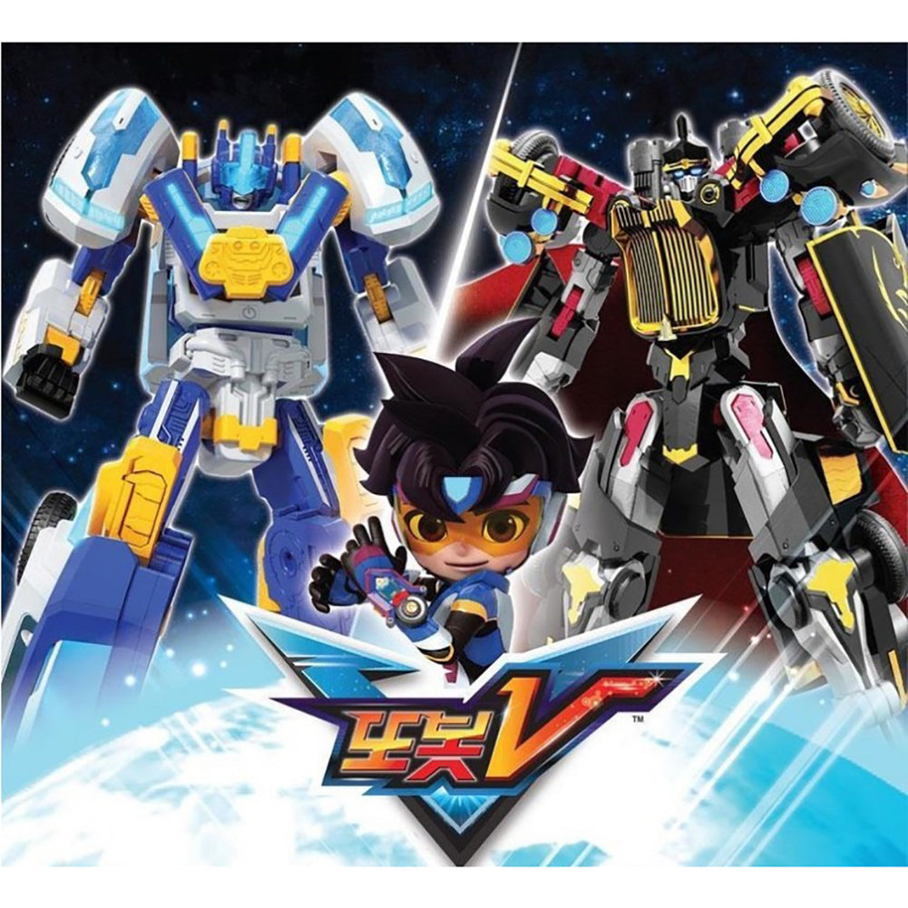 Tobot V Lightning 3-step transformation car robot extension mode transformation 9.6x3.7x11.8inch