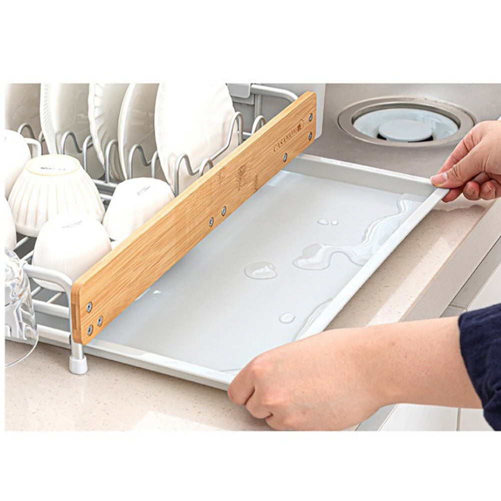 With Molly modern simple design Wood Dish Drying Rack (w)20.9x(d)13.6x(h)9.5inch