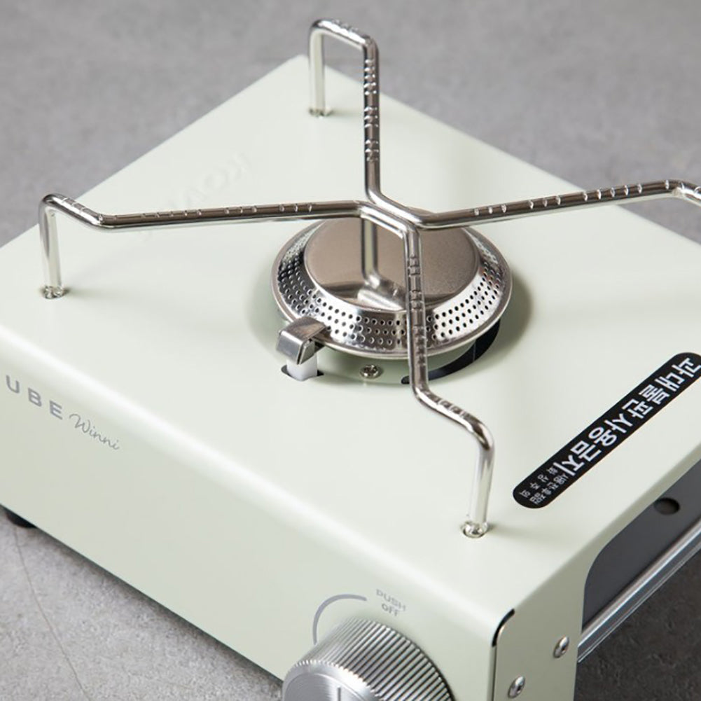 With Molly Kovea Winni cube Gas Stove wood with storage emotional camping - Stove + Wood Accessories + Compact Plastic Inbox Set Cream