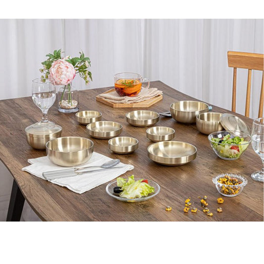 12PCS Korean style Oriental Titanium Luxury Tableware Set  for 2 people