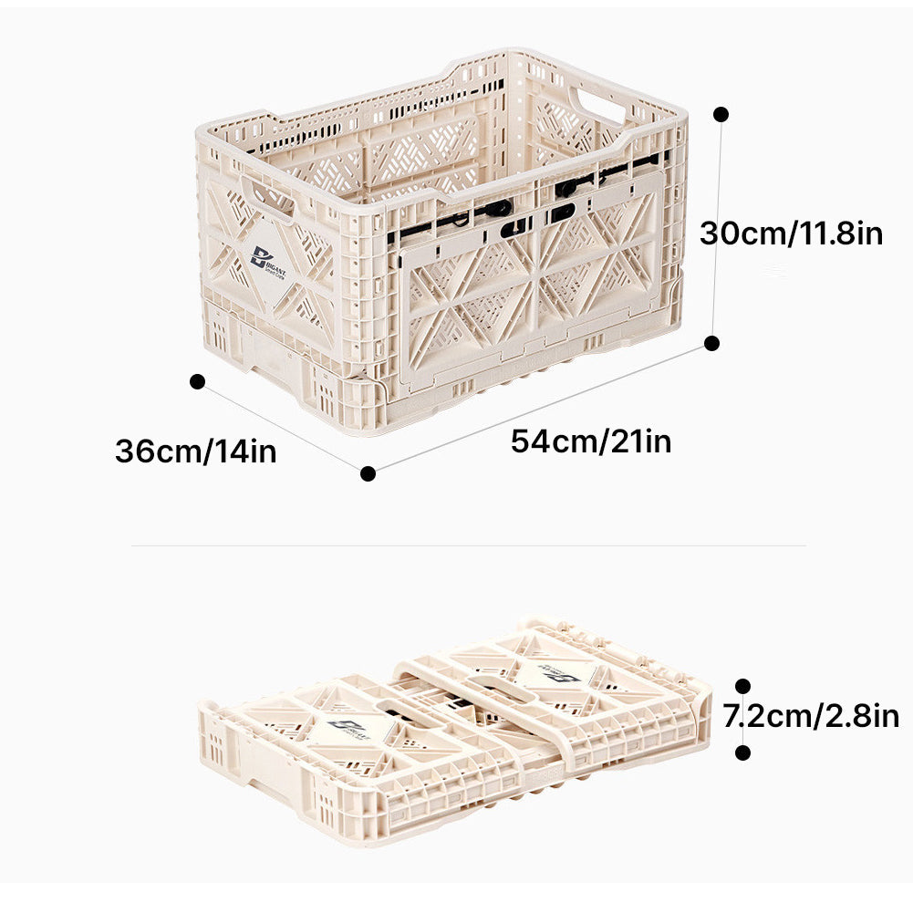 Multipurpose use of space 48 liter open folding box hand cart 2-stage SET folding shopping wagon white Maximum Load 440lbs