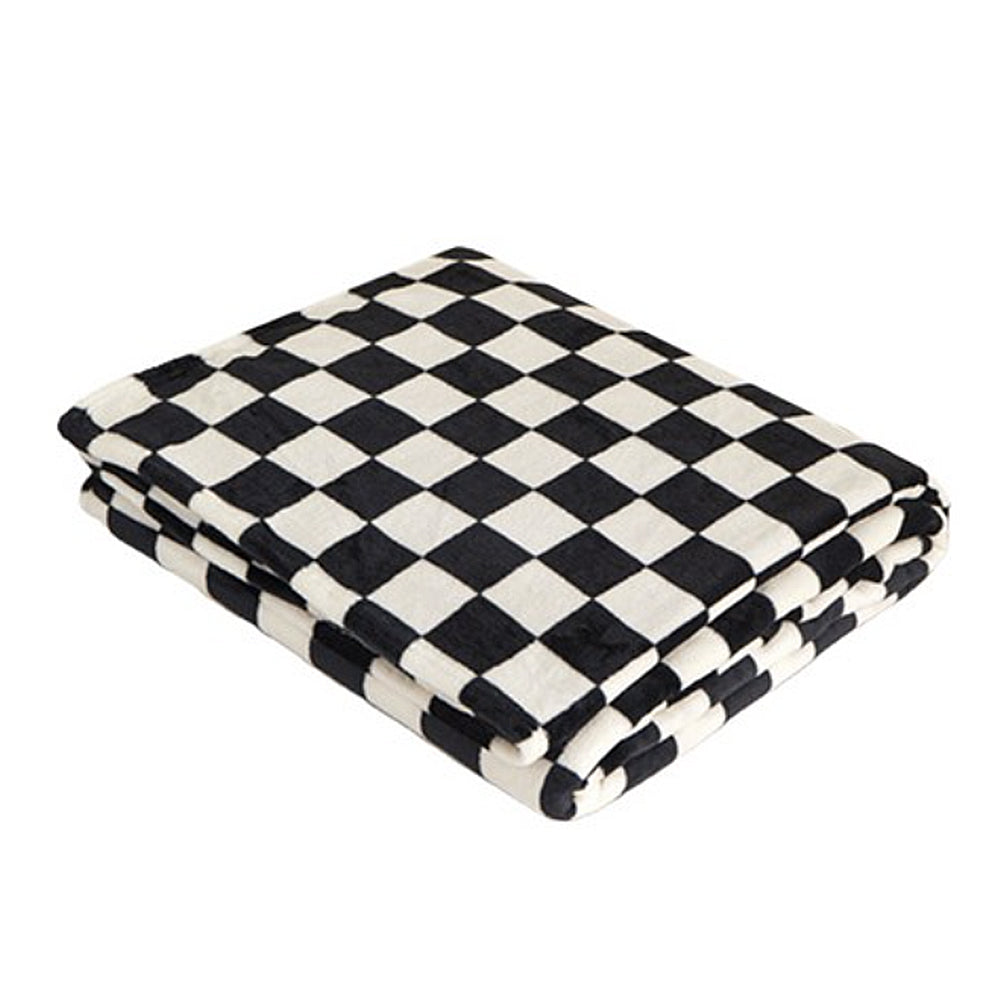 With Molly Soft Microfiber Blanket Soft Lightweight Camping Blanket for Travel/Bedroom/Outdoor checkerboard  47x78.7in