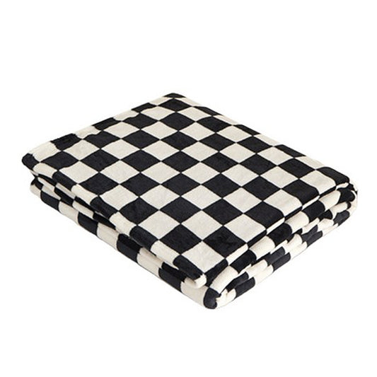 With Molly Soft Microfiber Blanket Soft Lightweight Camping Blanket for Travel/Bedroom/Outdoor checkerboard  47x78.7in