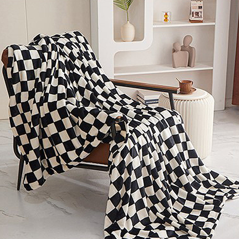 With Molly Soft Microfiber Blanket Soft Lightweight Camping Blanket for Travel/Bedroom/Outdoor checkerboard  47x78.7in