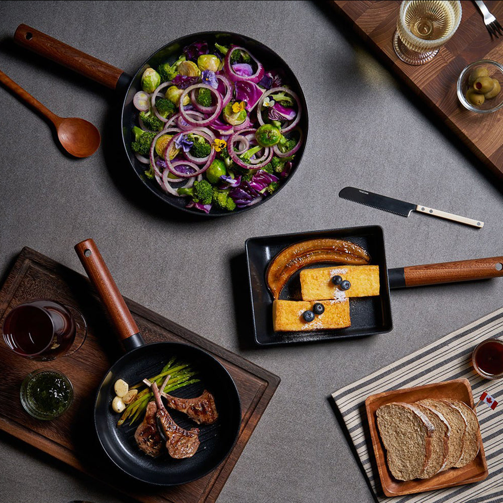 With Molly True Cook  IH Induction Frying Pan Set of 4P  Black