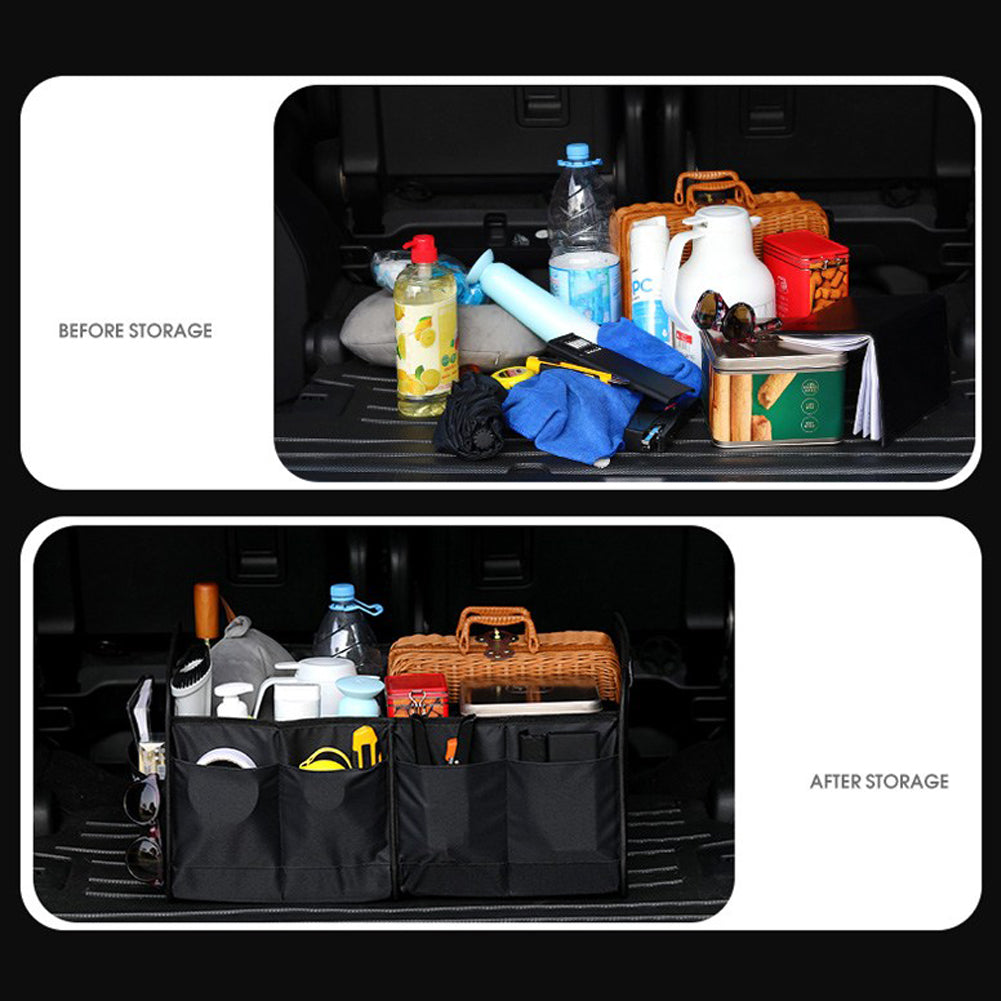 With Molly KIE Car Trunk Organizer, Foldable Organizer for Car (Expanded) 23.6(W)x14.6(D)x12(H) inches