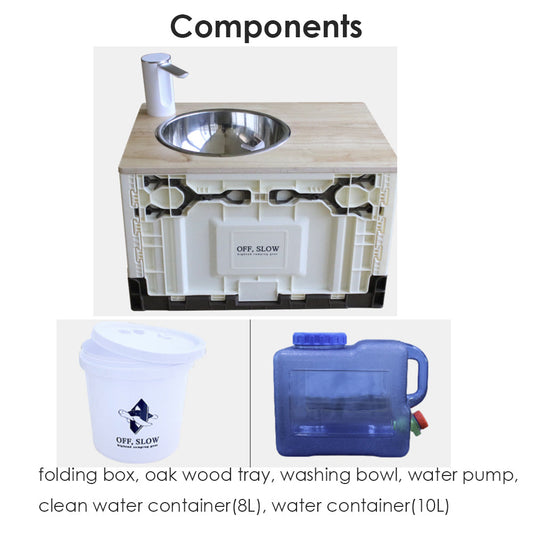 With Molly OFS128 Portable camping sink Camp With car outdoor storage iovry 20.6x14.7x12.6inch