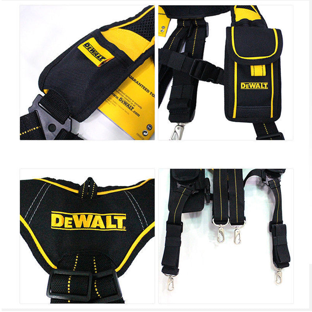 Dewalt Pro Work Tool Belt Mobile Pouch Adjustable Suspender DWST80915-8