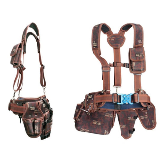 DY BL-SET Light WT Multi tool holders Suspender + a Drill Holster + a Multi Tools Holster + a Wide Width Belt + Mini Hammer Rack + Nail pocket + Cell phone pocket +Work gloves