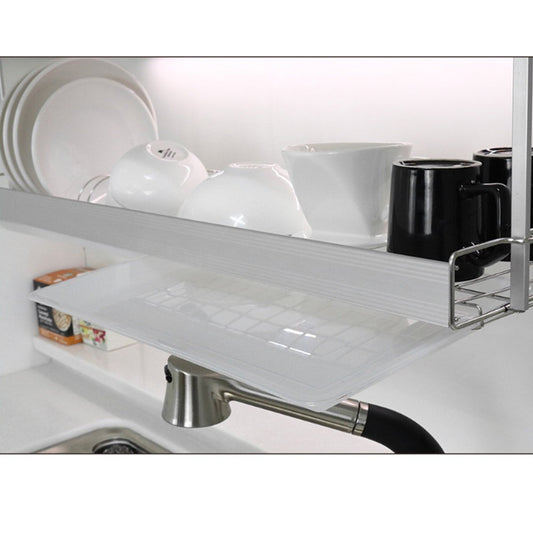 ENEX Foldable Attachable Dish Rack Dish Rack Wire Shelf Liner Dish Holer 31.5inch x 9.5inchx 9.8 inch