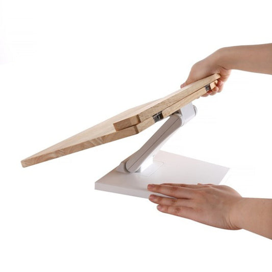 EYELEVEL Wooden Book Stand Reading Rest Bookrest Cookbook Laptop Holder For textbook Music Score desk Laptop Height adjustable 270° Angle Adjustable