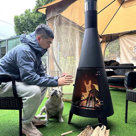 With Molly 231 outdoor camping fireplace type Wood Burning Camp Stove black ⌀19.7x63inch 32lbs