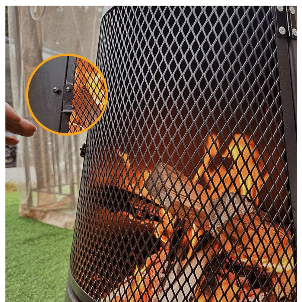 With Molly 231 outdoor camping fireplace type Wood Burning Camp Stove black ⌀19.7x63inch 32lbs