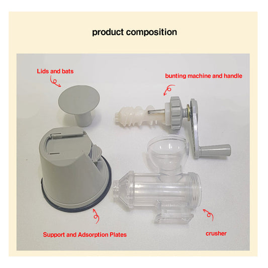 Garlic Chop multi Vegetable Ginger Bean Grinding Manual Blender Grinding Machine - Garlic Pepper Vegetable Nuts, Anchovies