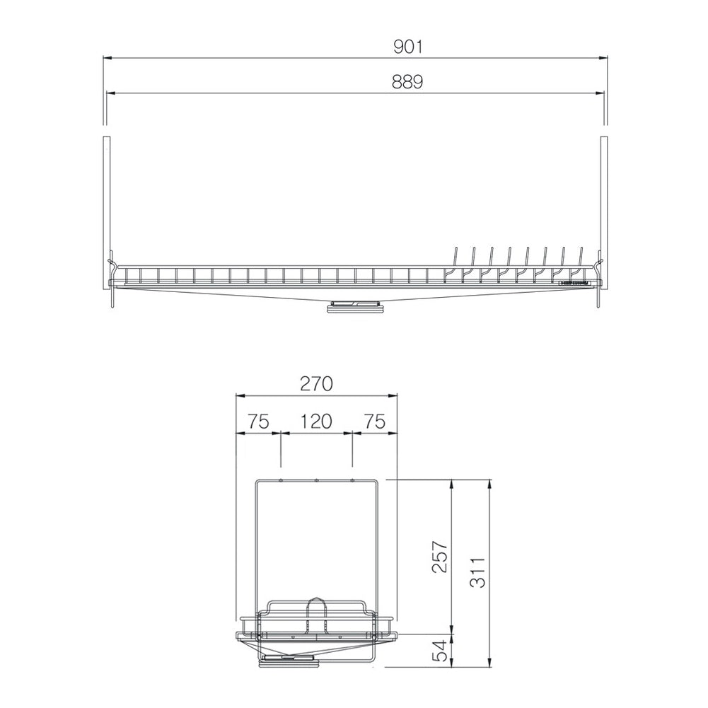 With Molly Hanssem New Dish Organizer STS304 Attachable Premium Dish Drying Rack Wire Shelf Liner Dish Holder 35.5(W)x10.6(D)x12(H)inch