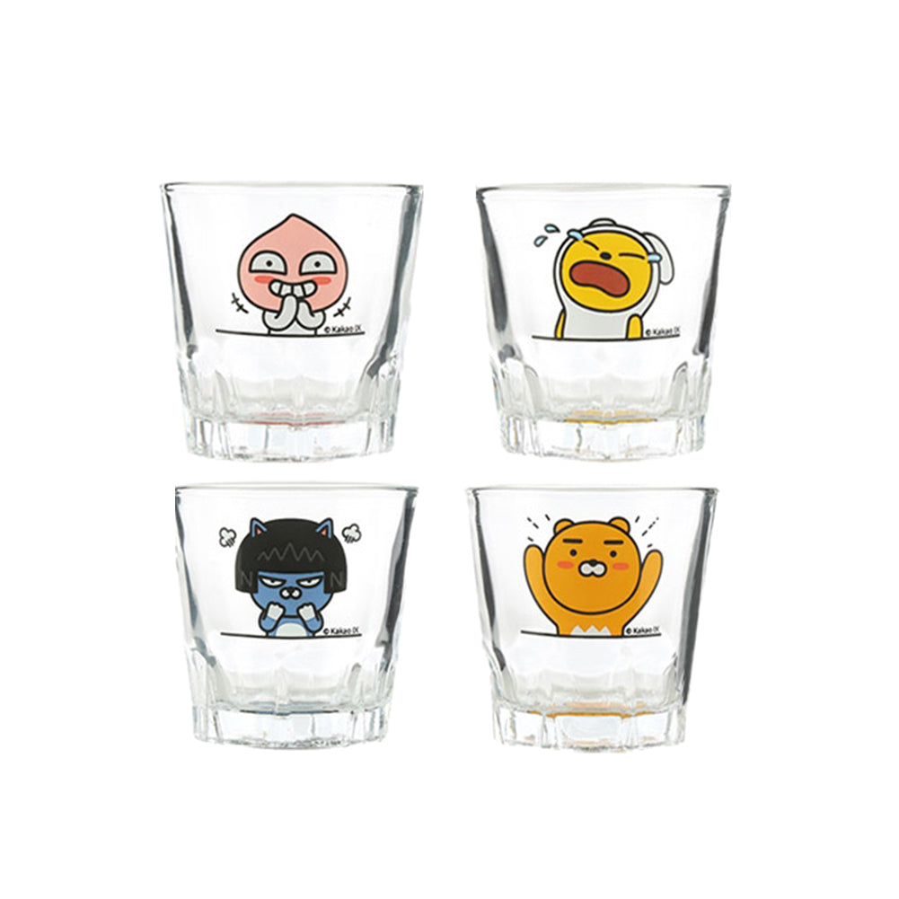 With Molly SOJU GLASS Apeah Neo MUZI Ryan 4P SET to add flavor to wine Joy, anger, sorrow, soju glasses 0.7oz 2inch