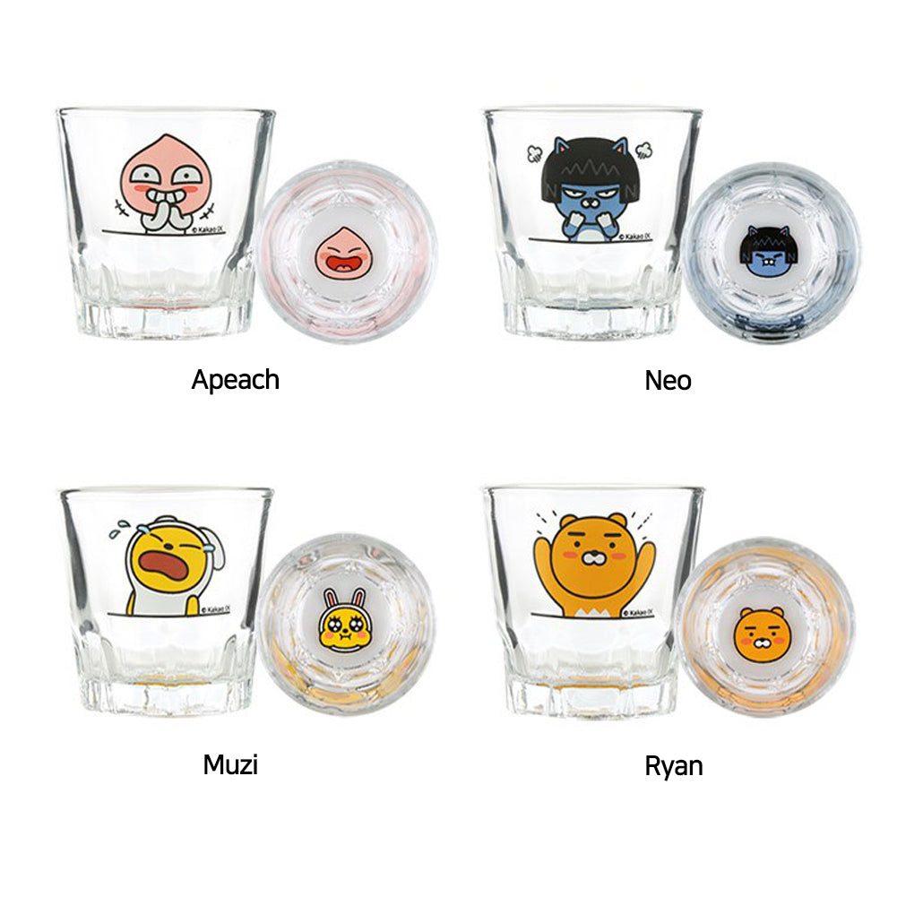 With Molly SOJU GLASS Apeah Neo MUZI Ryan 4P SET to add flavor to wine Joy, anger, sorrow, soju glasses 0.7oz 2inch