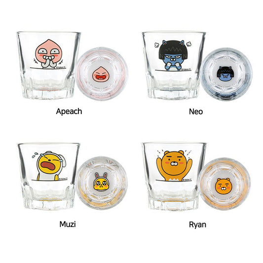 With Molly SOJU GLASS Apeah Neo MUZI Ryan 4P SET to add flavor to wine Joy, anger, sorrow, soju glasses  0.7oz 2inch