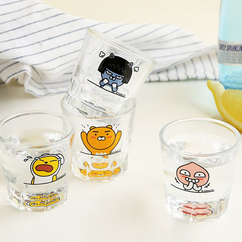 With Molly SOJU GLASS Apeah Neo MUZI Ryan 4P SET to add flavor to wine Joy, anger, sorrow, soju glasses 0.7oz 2inch