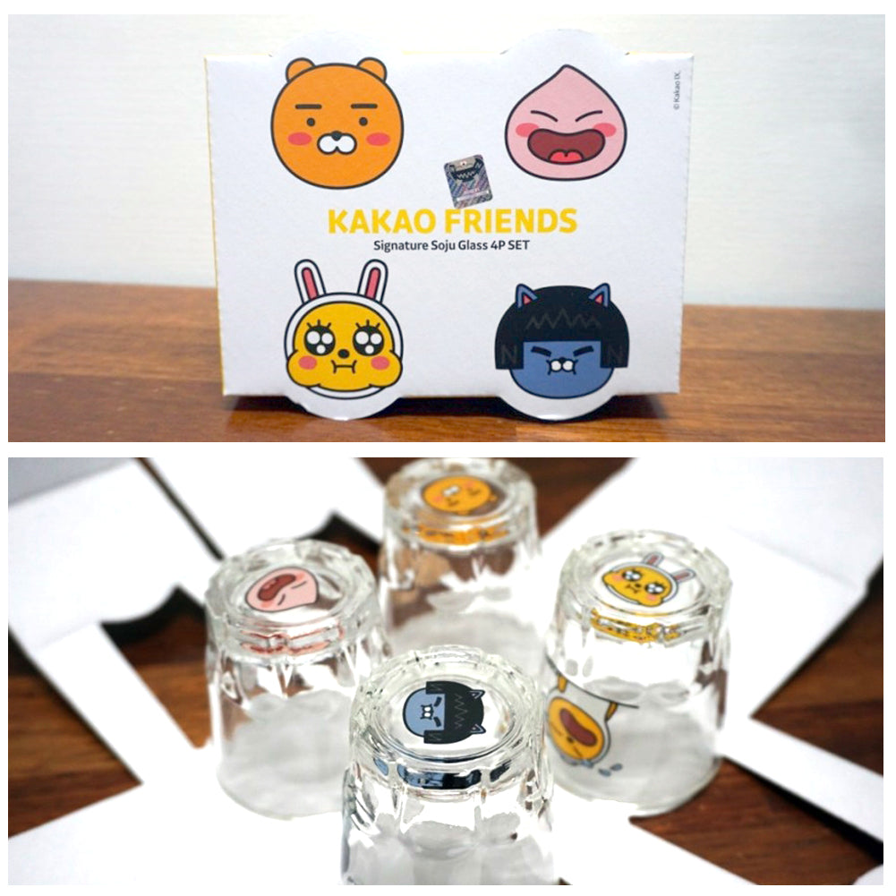 With Molly SOJU GLASS Apeah Neo MUZI Ryan 4P SET to add flavor to wine Joy, anger, sorrow, soju glasses 0.7oz 2inch