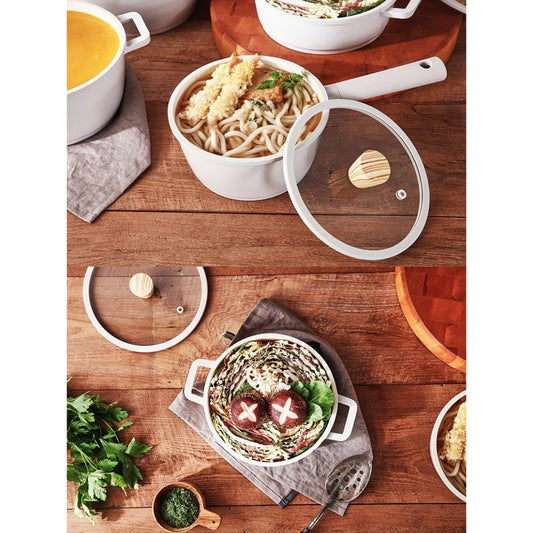 Kitchen Flower #2256 Aluminum IH Induction Cookware Pot Set of 4P