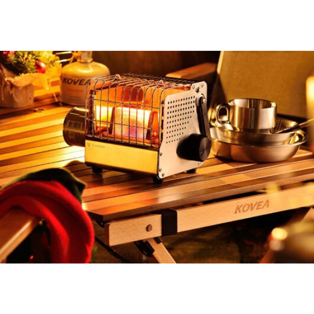 Kovea Portable heater cubic KGH-2010 with storage emotional camping  6.73x6.3x6.4 inch sliver