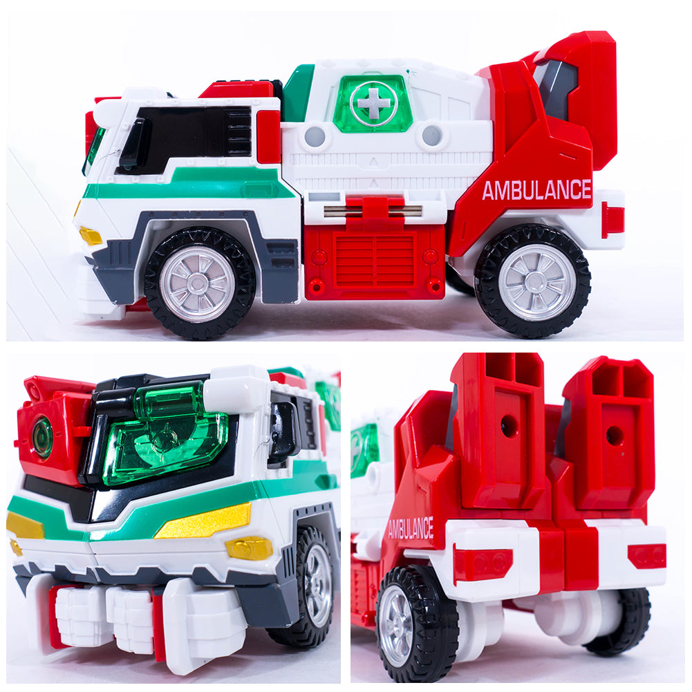 Metal Cardbot Mega Embler Two Transformation Robot Vehicle Mode 7.6(W) x 3.4(D) x 8.3(H) inch
