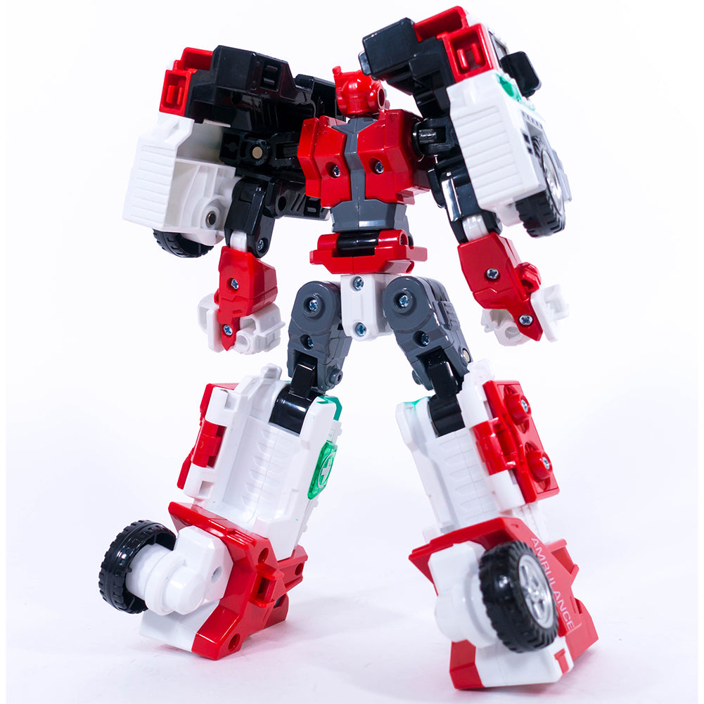 Metal Cardbot Mega Embler Two Transformation Robot Vehicle Mode 7.6(W) x 3.4(D) x 8.3(H) inch