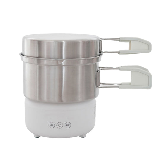 Travel Free Volt Induction With 2PCS Pot Set Various Uses Portable Multi-functional Small Pot 6.5(diameter) x 4.7(height) in