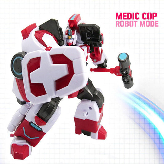 With Molly Mini Force Season 6 MEDIC COP Robot Toyrobot mode and face Mode 7.8x4x10.2in