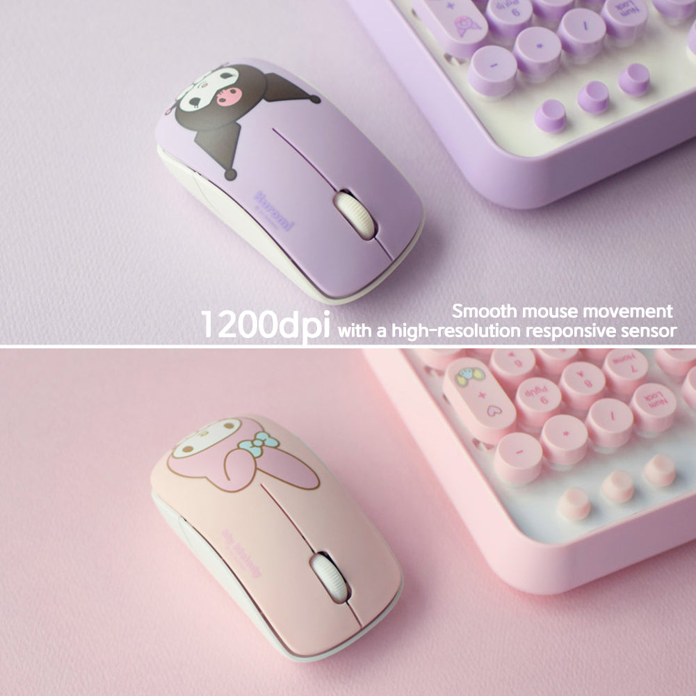 Digital Ventus My Melody Retro Keyboard + Mouse Set, Keyboard Korean/English (Pink)