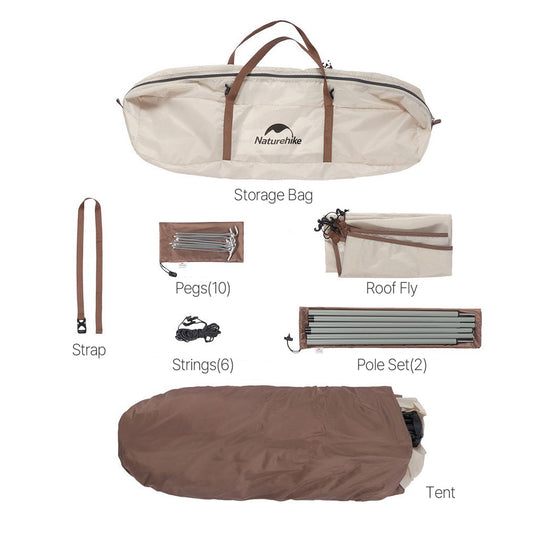 With Molly Ango Hexagon One Touch Tent with Instant Setup in 5 Seconds for 3 People cream 82.6x82.6x63in