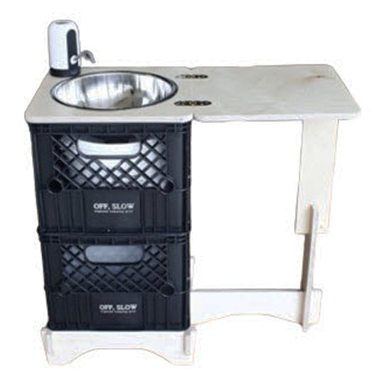 With Molly OFS-OP13 Portable camping sink Camp With car outdoor storage BLACK 26.7x13.3x24.8inch