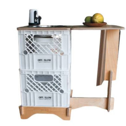 With Molly OFS-OP13 Portable camping sink Camp With car outdoor storage WHITE 26.7x13.3x24.8inch